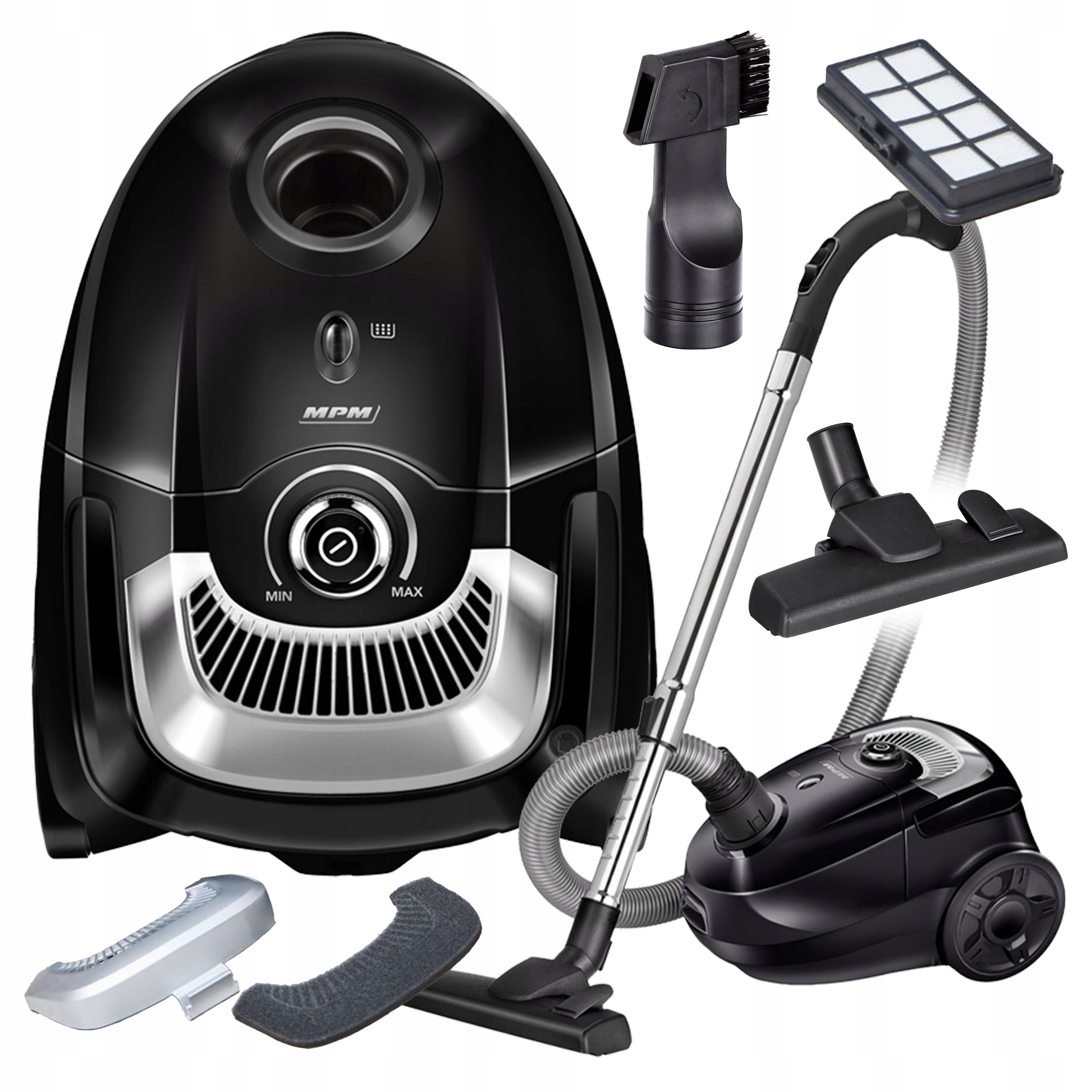 Vysavač Tradiční Sáčkový Výkonný 850 W Hepa Filtr Regulace Mpm MOD-180