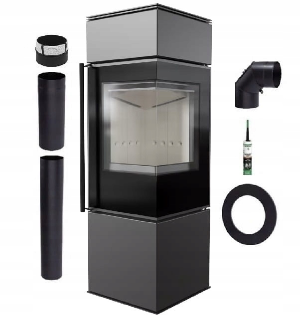 Volně Stojící Ocelová Rohová Kamna Ren S Pravá