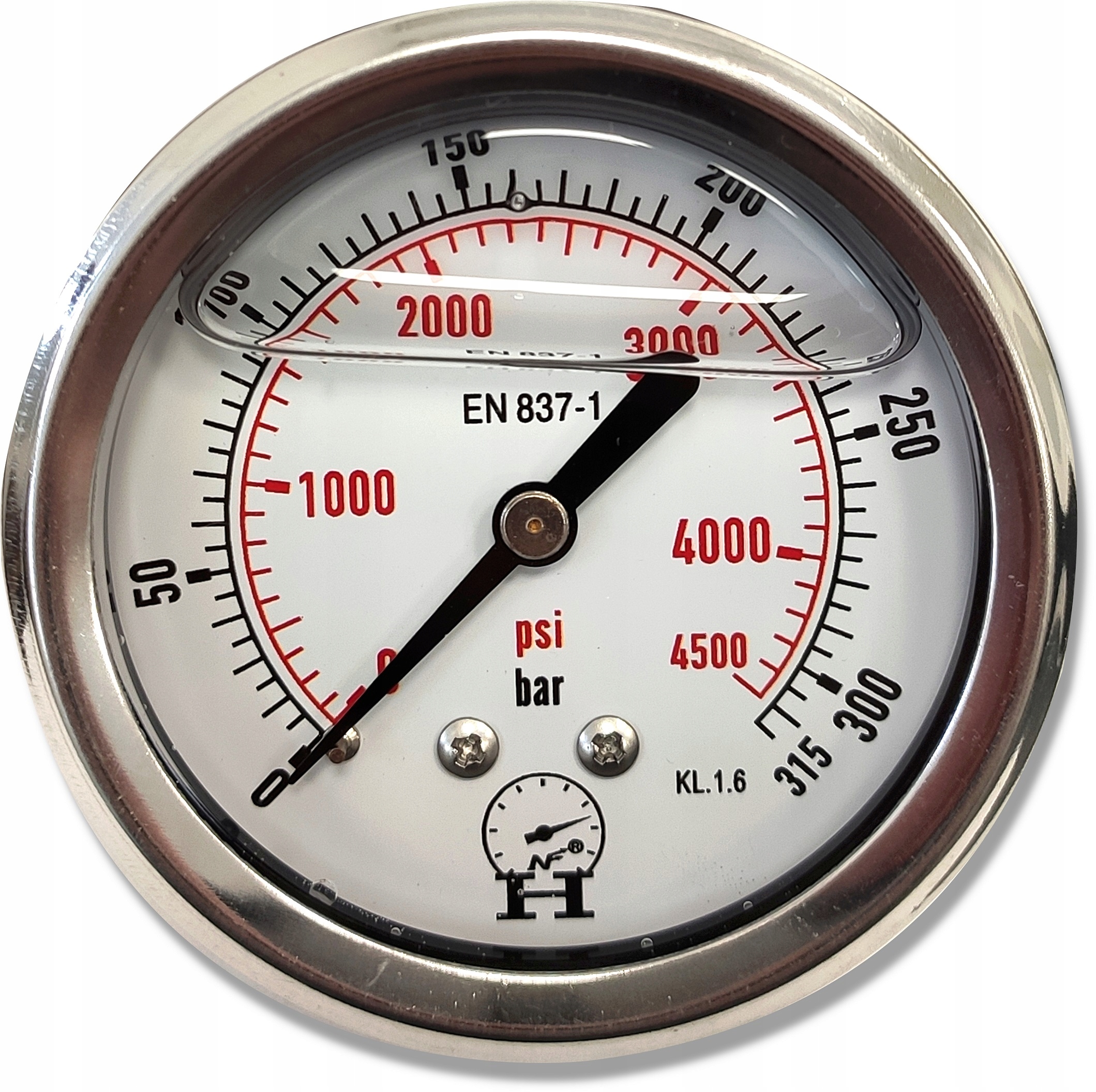 MANOMETR CIŚNIENIOMIERZ 0 - 315 BAR PRZYŁĄCZE TYŁ