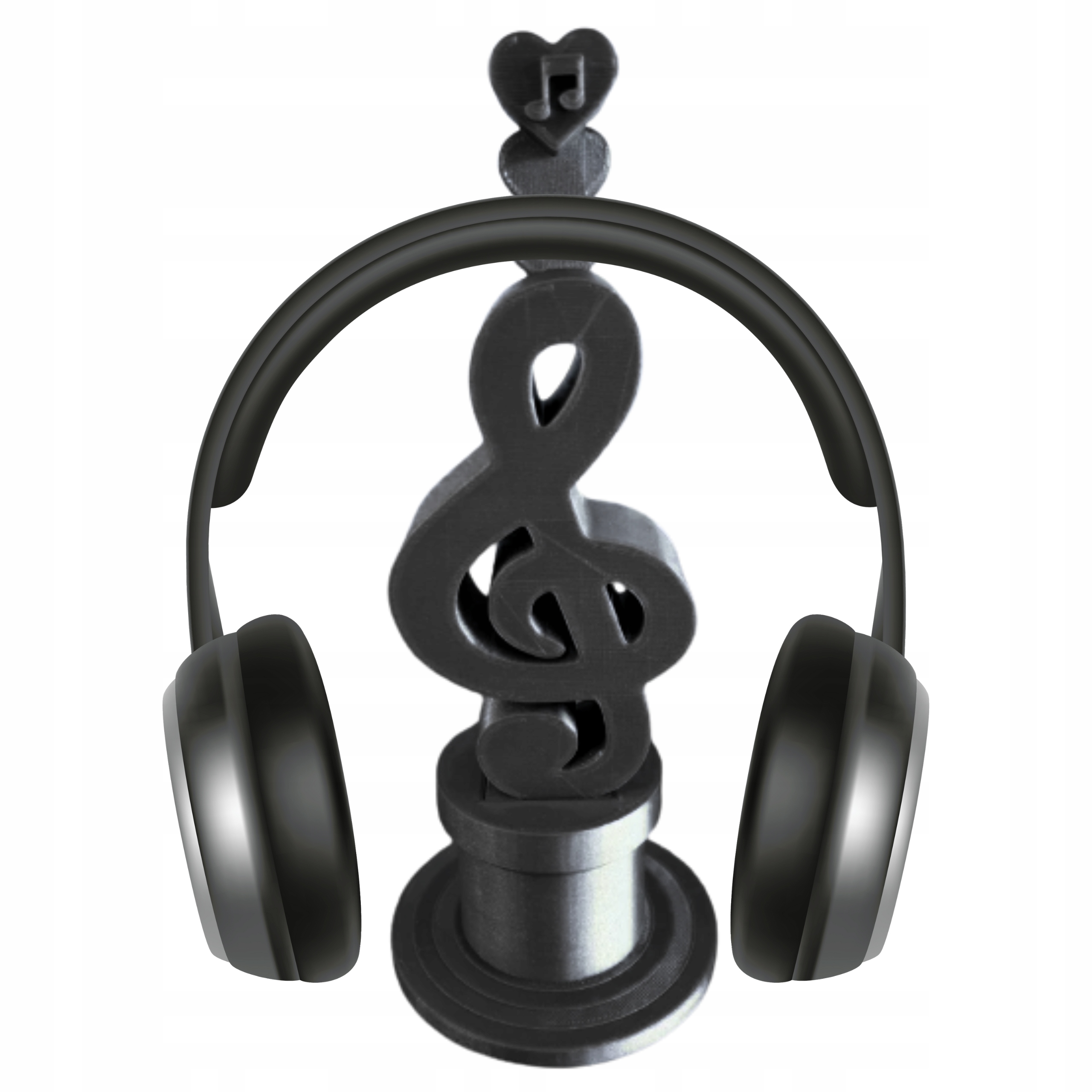 Stojak Biurowy Na Słuchawki Nauszne Muzyka Nuta Nuty Na Biurko XL