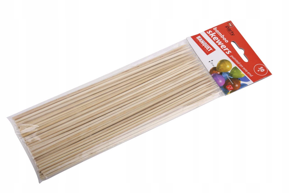 PATYCZKI bambusowe KOKTAJLOWE SZASZŁYK 50SZT 20cm Długość 20 cm