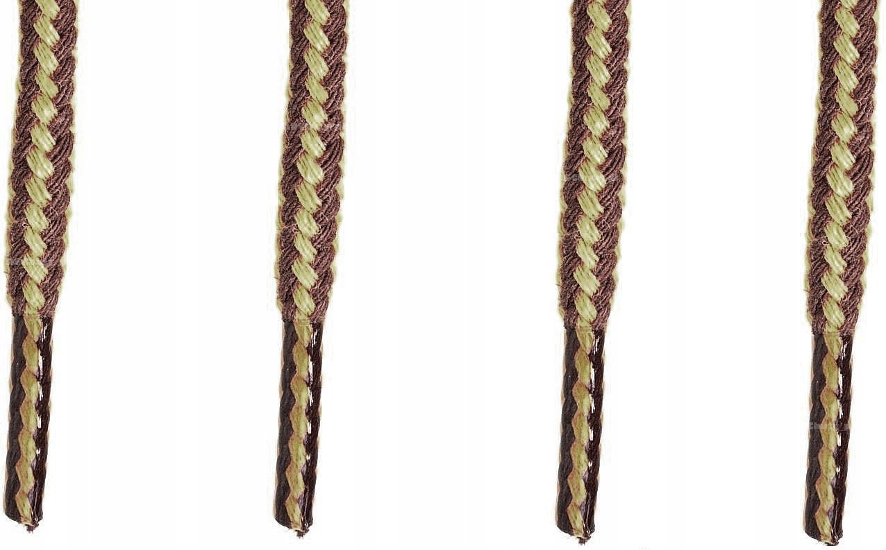 BRĄZOWE BEŻOWE SZNURÓWKI DO BUTÓW ROBOCZYCH 100 CM Odcień karmelowy