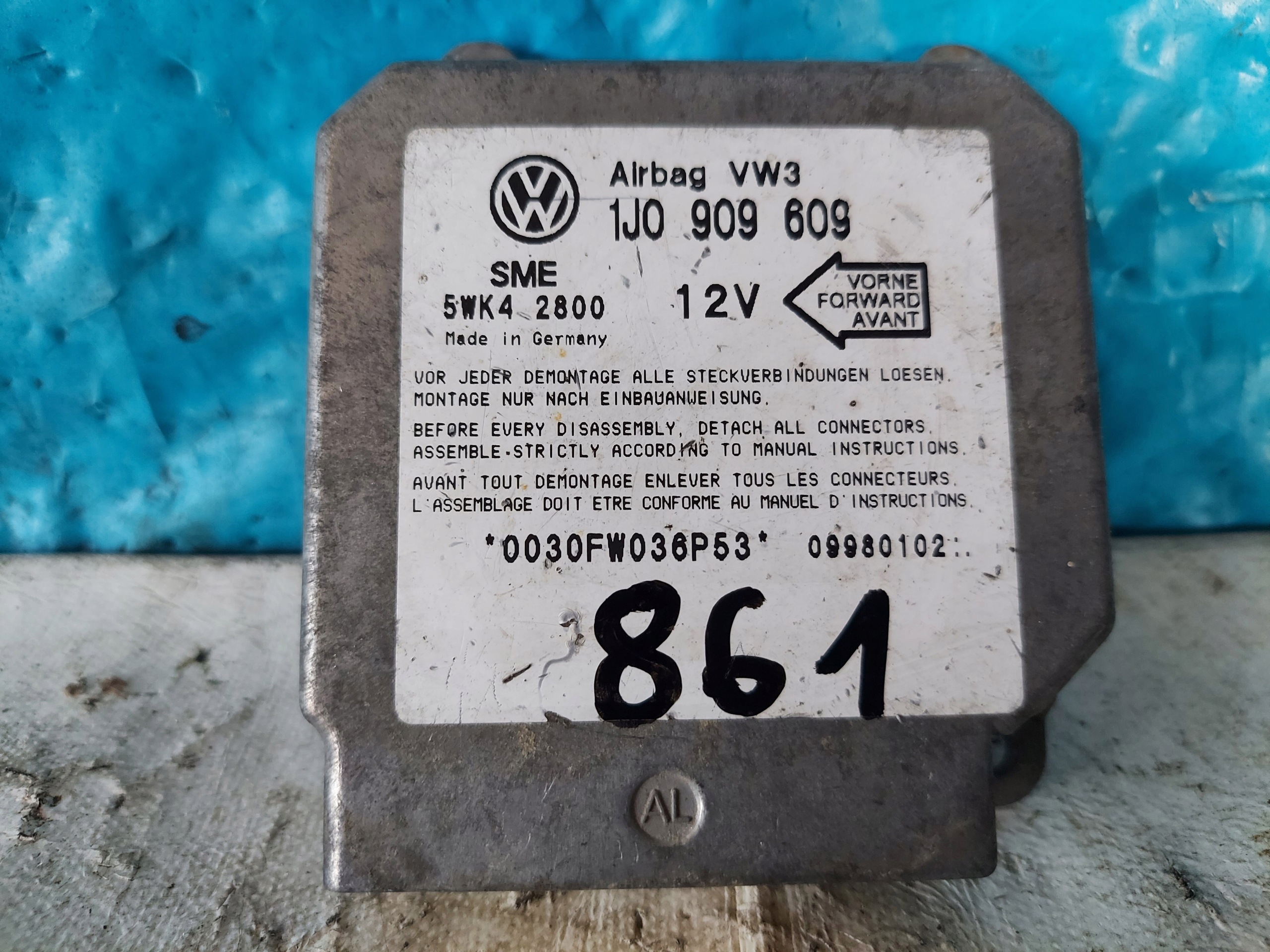 GOLF IV 1J0909609 SENSOR légzsák