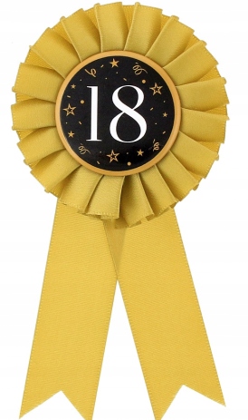 

Kotylion jubileuszowy 18 urodziny