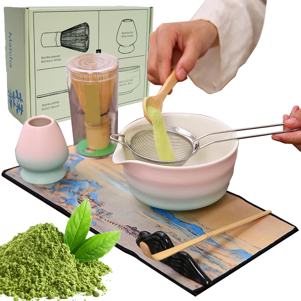 Levně Bambusový Dárková Sada Na Čaj Matchy Chashaku 8 Kusů