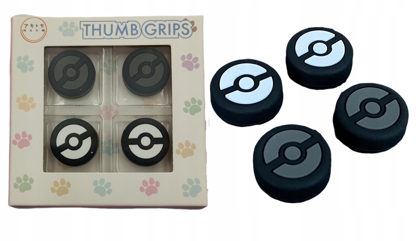 NAKŁADKI GRIPY GUMKI JOY-CON SWITCH 4SZT POKEBALL