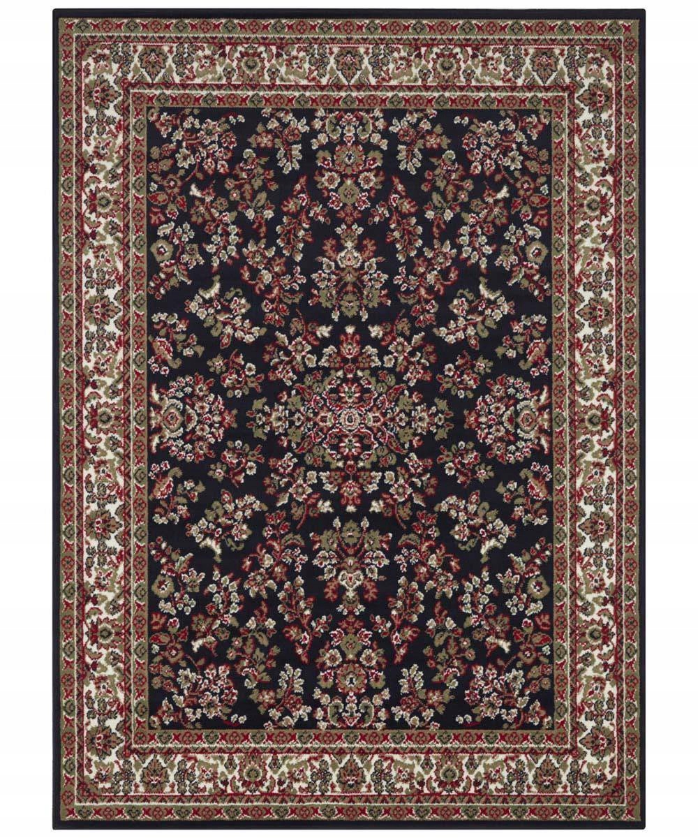 Klasický koberec do obývacího pokoje, černo-vínový 80x150 cm