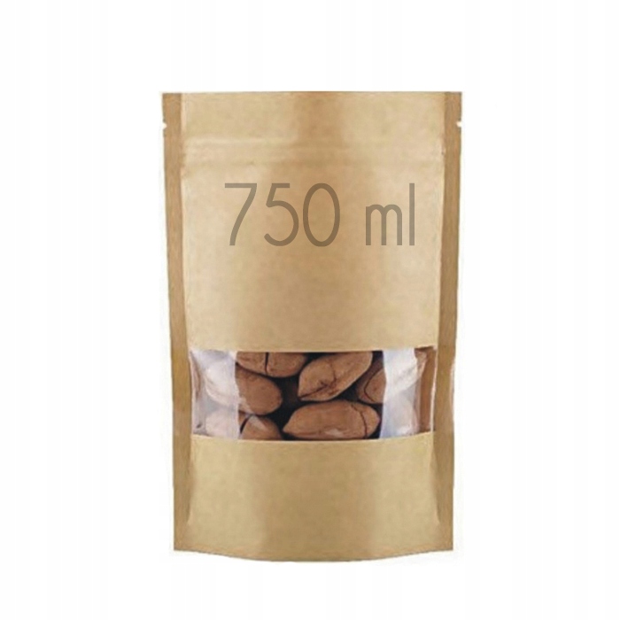 

Torba papierowa Doypack okienko 750 ml 10 szt