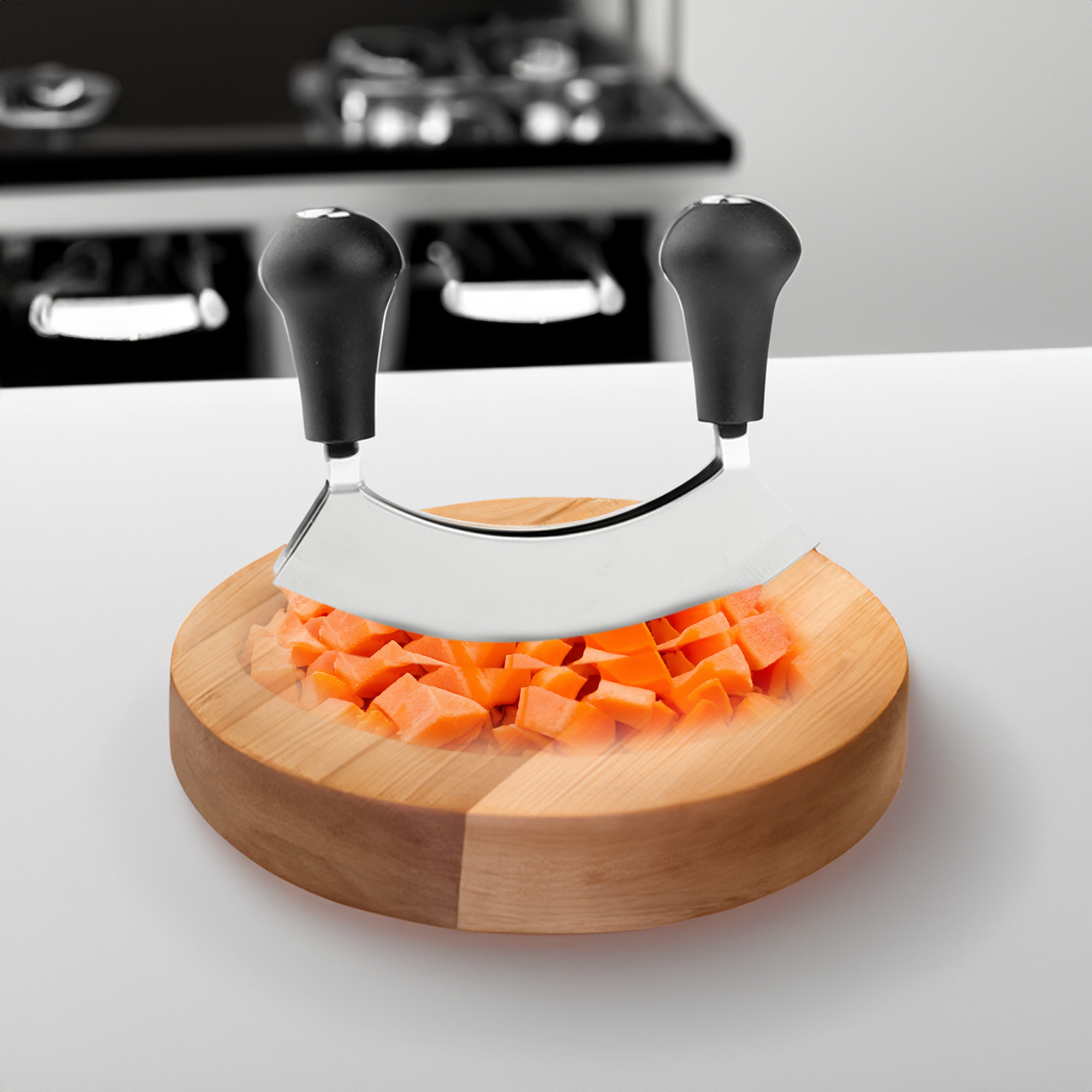 SIEKACZ DO ZIÓŁ STALOWY NOŻYK Z OSTRZEM DO KROJENIA NATKI 14CM