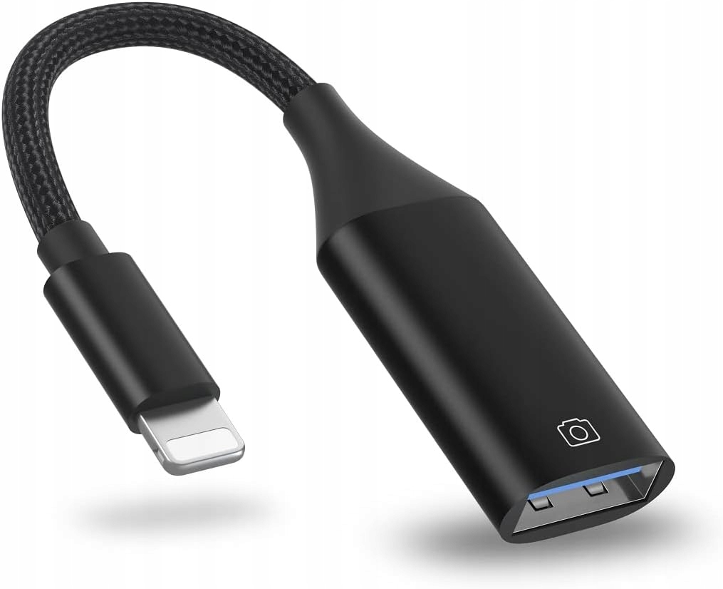 IVSHOWCO ADAPTER LIGHTNING NA USB CERTYFIKAT APPLE MFi DO KAMERY KLAWIATURA