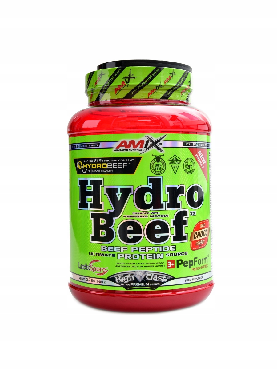 Hydrobeef peptide protein 1000g Amix čokoláda višeň