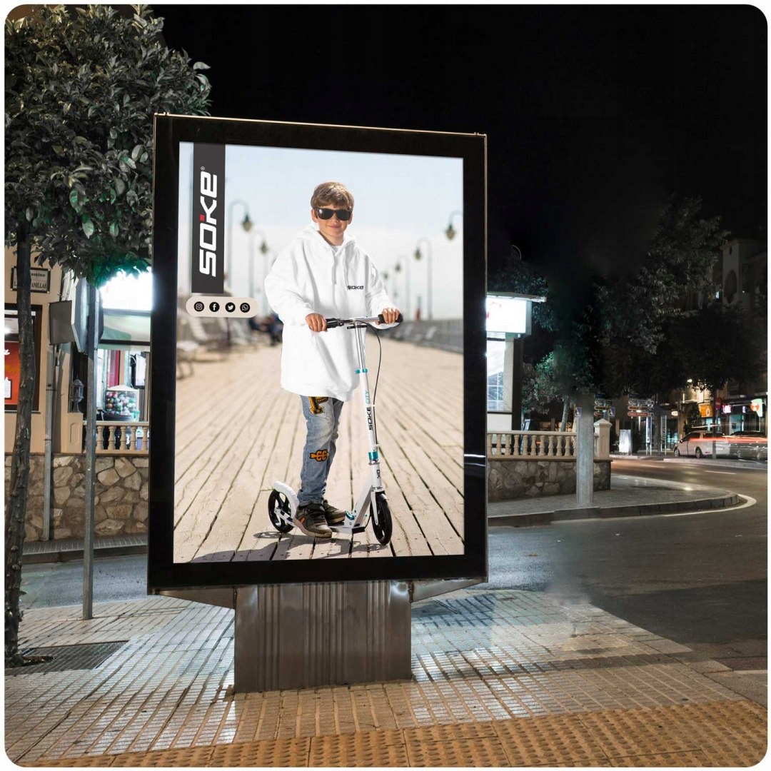 MIEJSKA HULAJNOGA DUŻA SKŁADANA HAMULEC Maksymalna waga użytkownika 100 kg