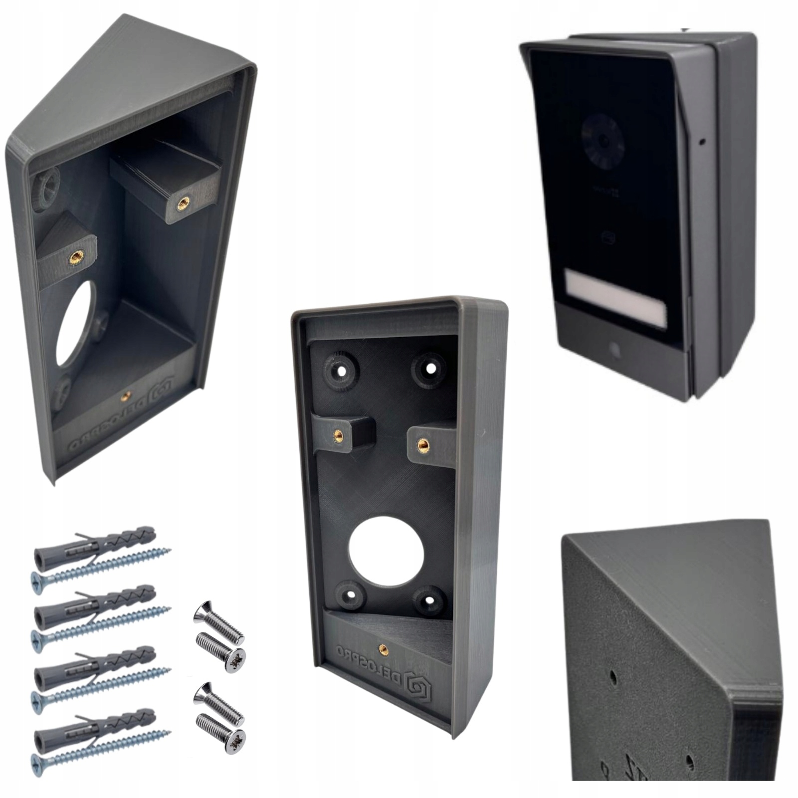 Adaptér pro montáž na videotelefon Ezviz HP7 Pro rohový Šedý Pravý