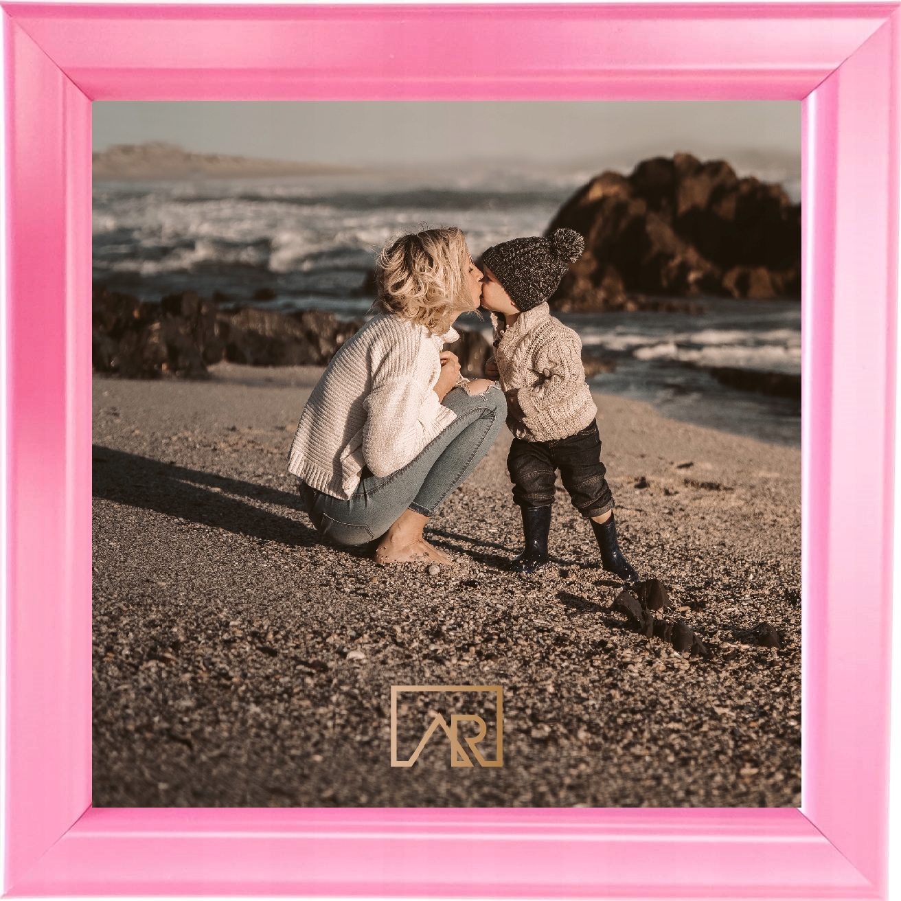 

Ramka na zdjęcie, kwadratowa 25x25 różowa, Loft