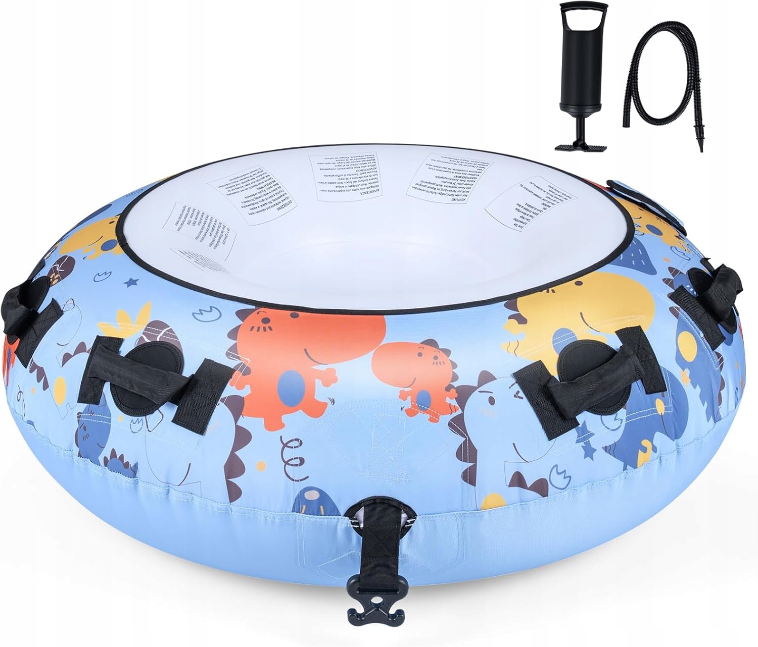 Costway Dmuchany Opona Śniegowa Sanki Pompka Uchwyty Dla Dzieci Dorosłych