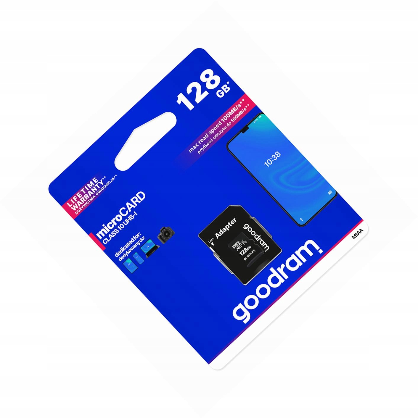 Karta pamięci 128GB microSD do telefonu szybka 10 Class z adapterem Sd