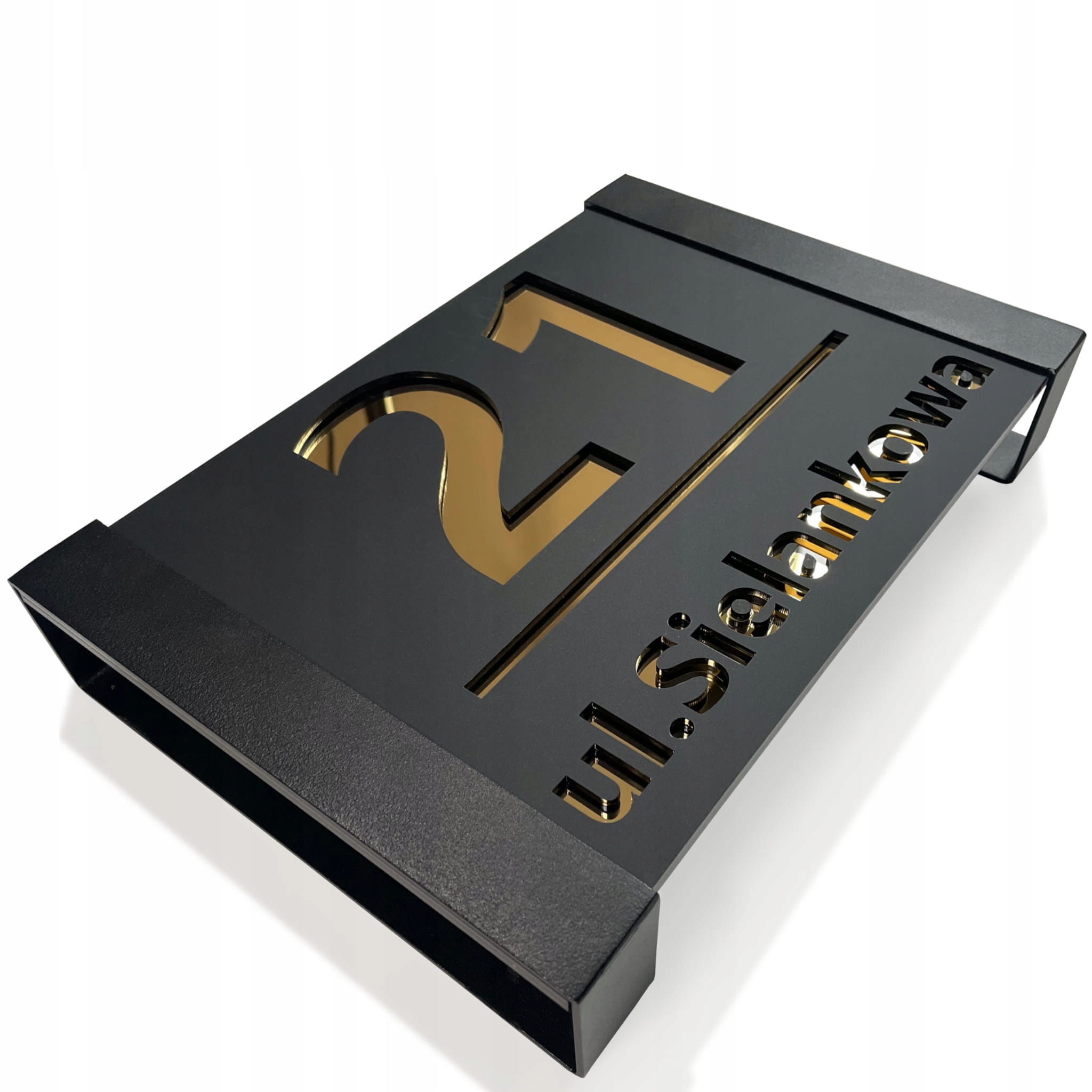 Adresní tabulka cedulka s číslem domu na dům Loft zlatý 20x30