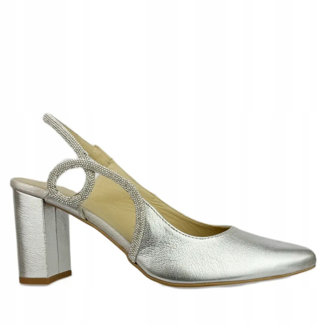 Dámské lodičky Higo 2813 POP180 40, Stříbro