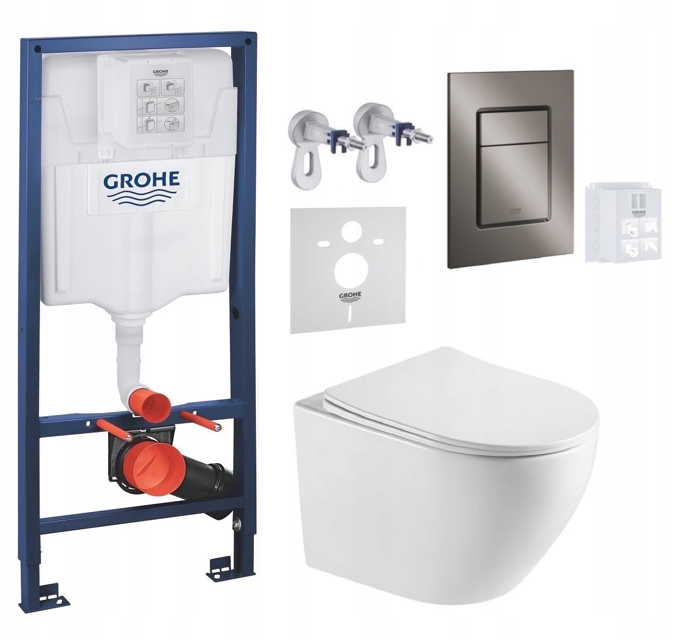 Wc rošt Grohe Rapid Sl s Wc misou Imprese Tornado a tlačidlom grafit