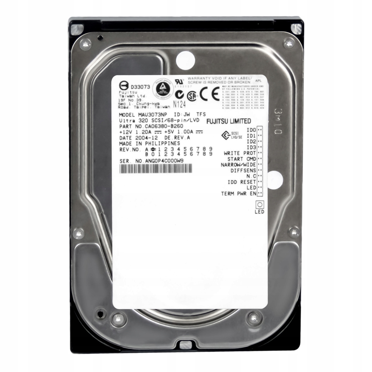 Fujitsu 73GB 15K 8MB Scsi U320 3.5'' MAU3073NP