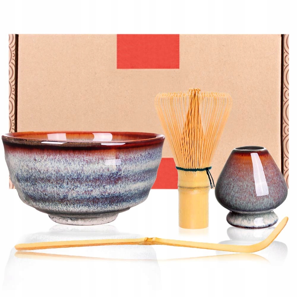 Zestaw startowy do herbaty matcha miseczka chasen podstawka chashaku