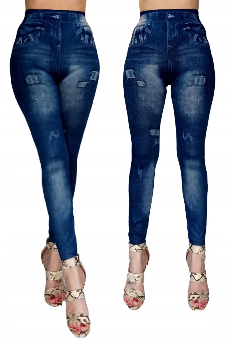 

Leginsy Damskie Imitacja Spodni Jeans Uniwersalne