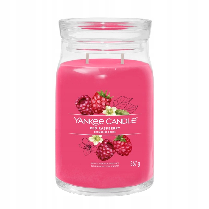 Yankee Candle Signature vonná svíčka velká Red Raspberry