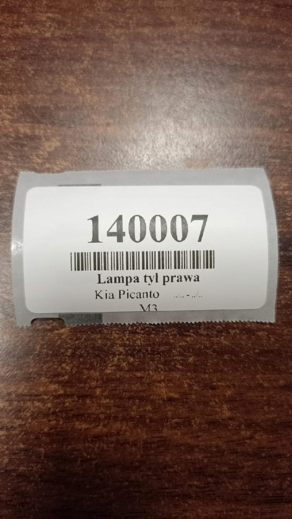 KIA PICANTO and light right rear part