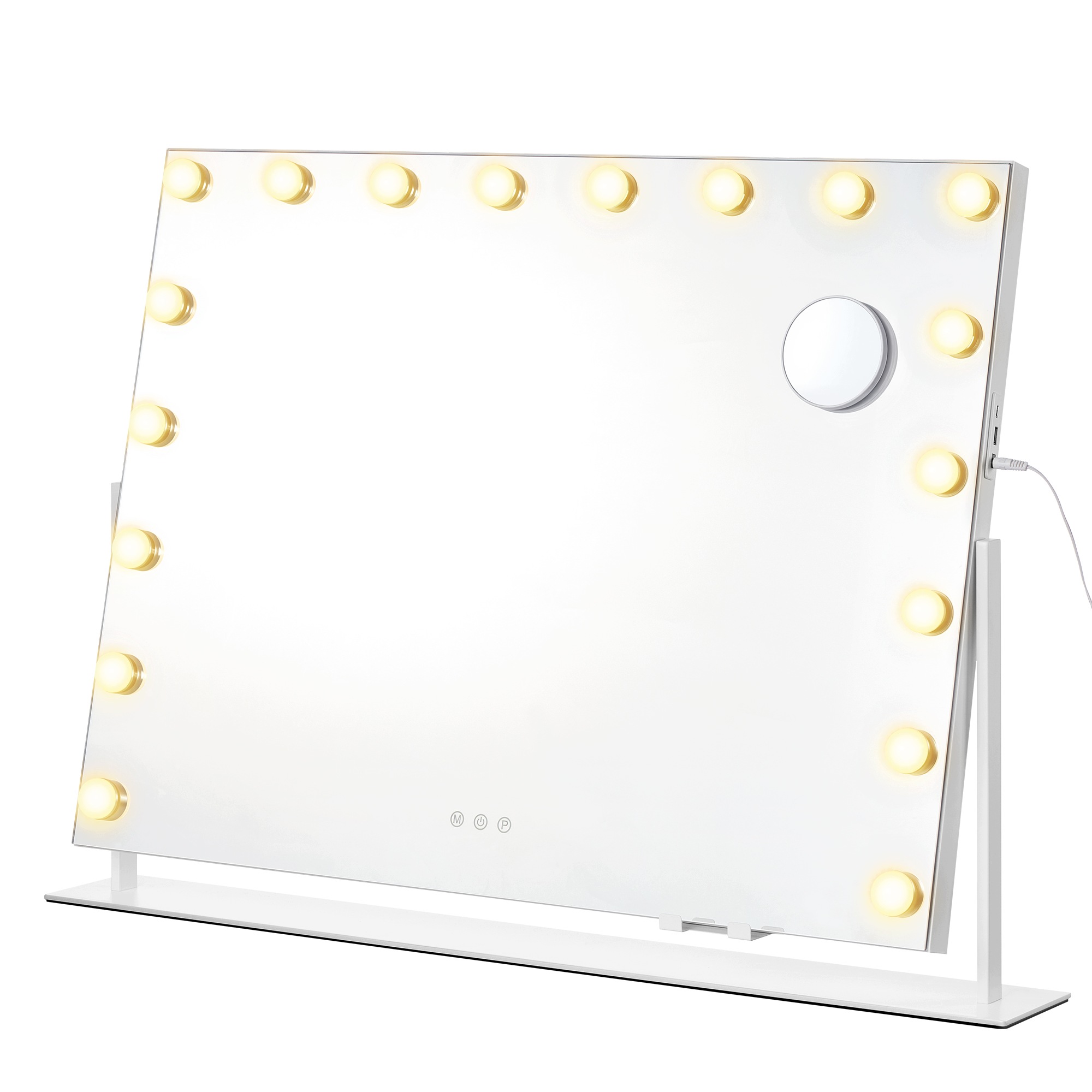 Songmics Lustro Hollywood Led powiększające 80 x 12 x 65 cm białe