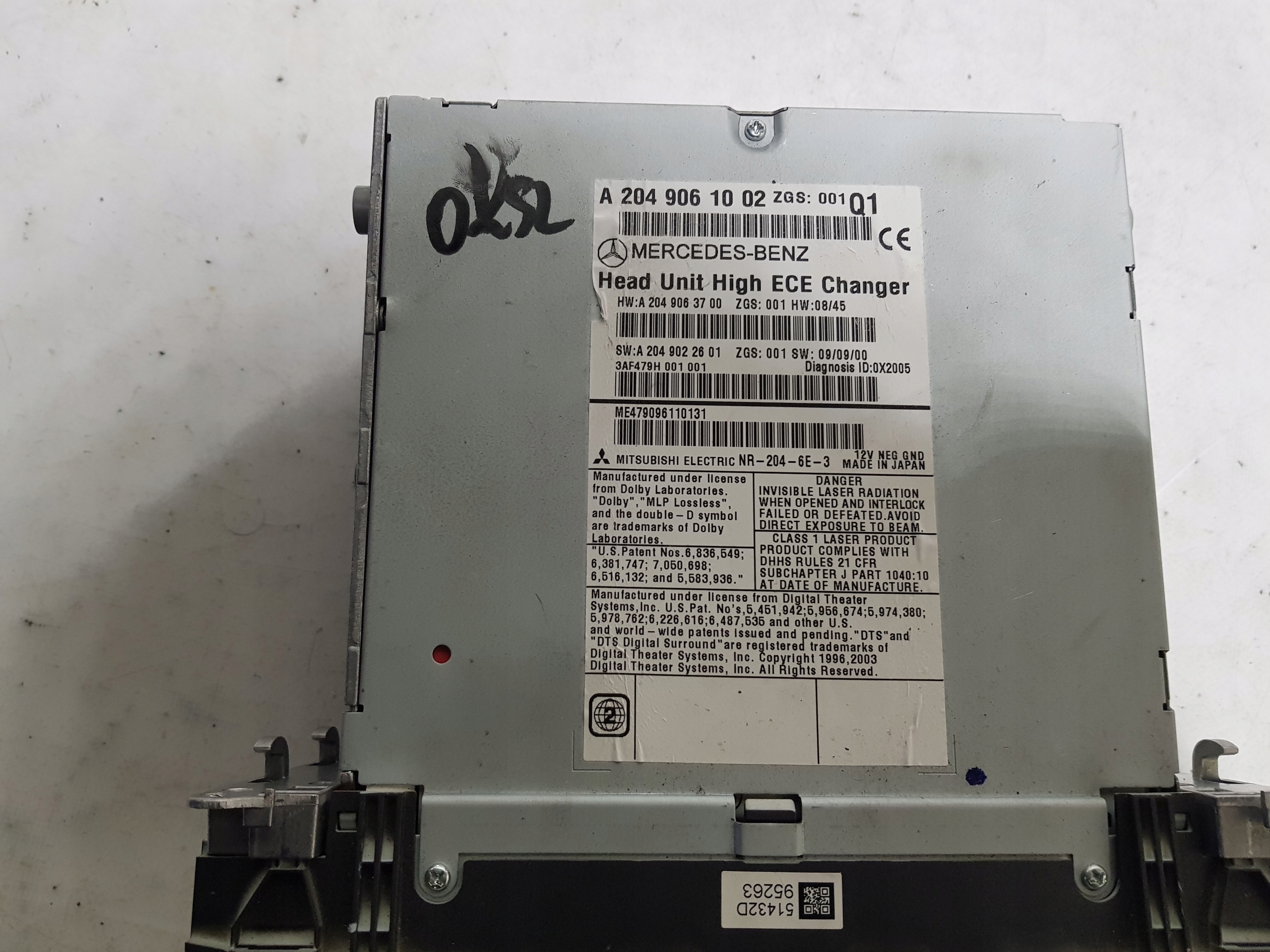 RADIO CD NAVI Navigation MERCEDES W204 A2049061002