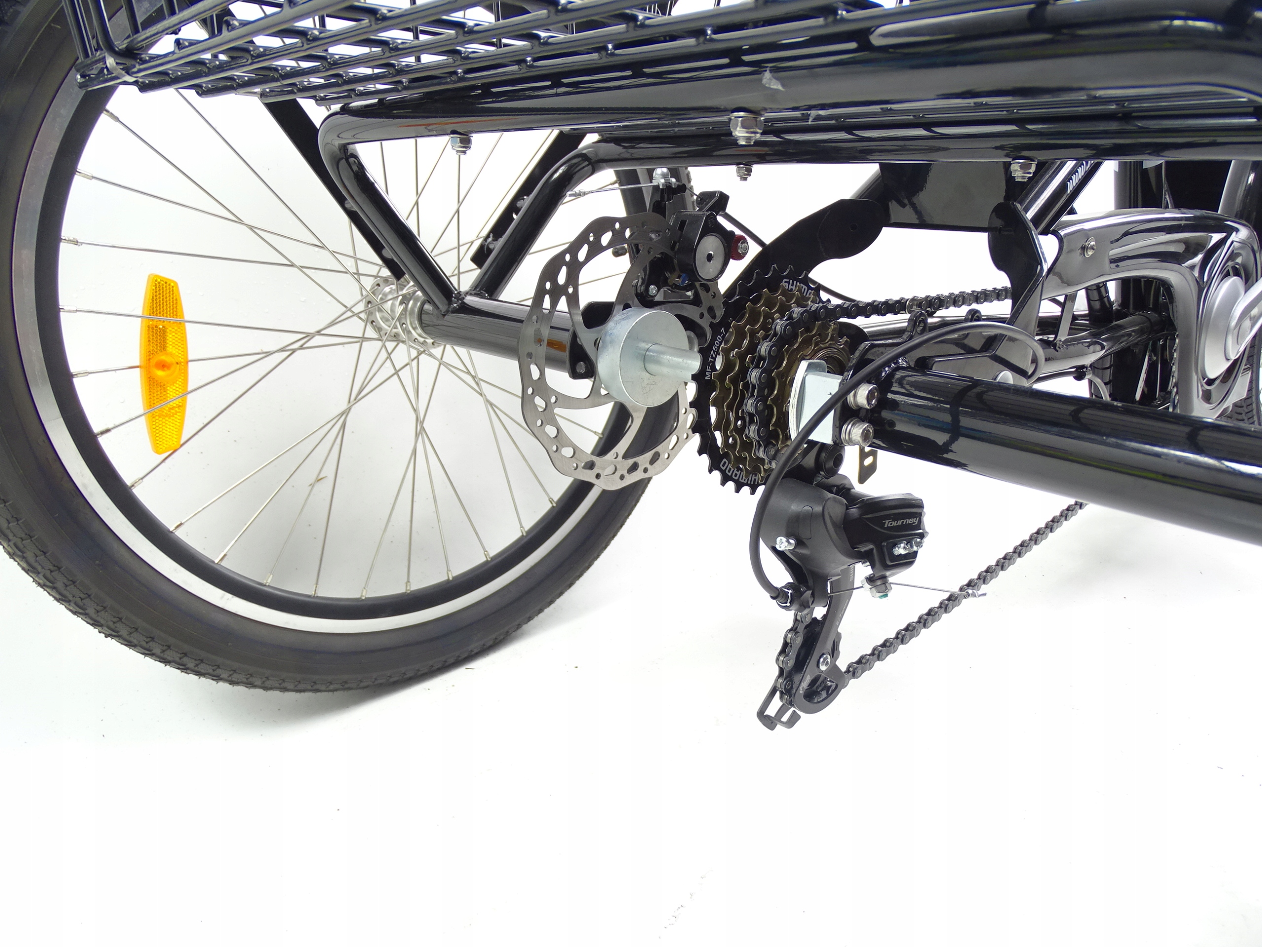 Rower trójkołowy Rayon ADRO rama 18 cali koło 24 " czarny elektryczny Kolor czarny