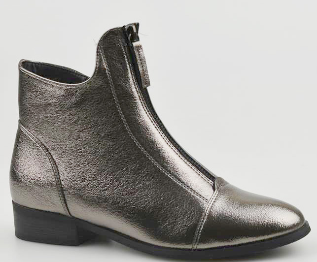 POTOCKI Botki Srebrne Metaliczne 12308 r.41