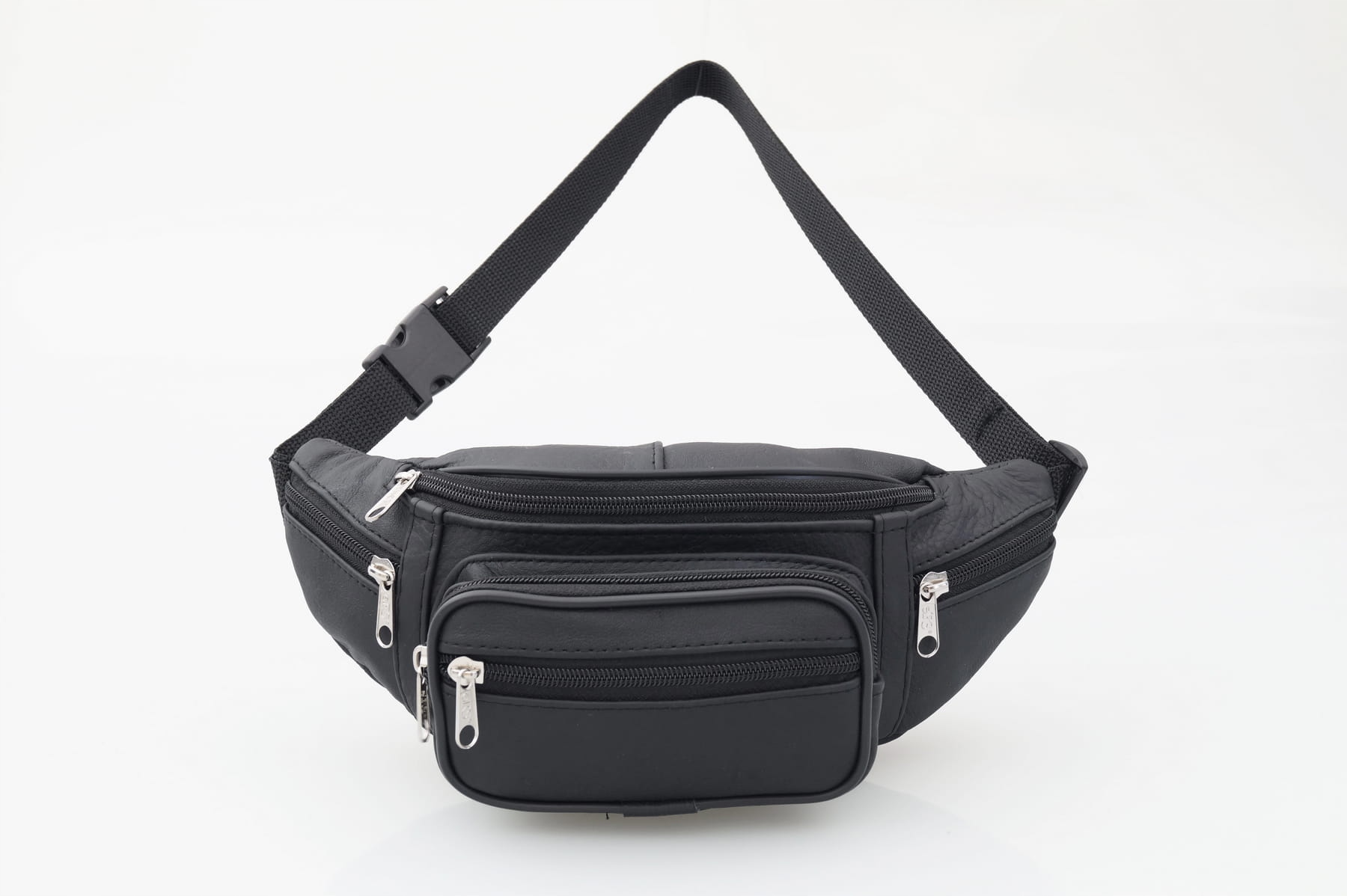 NERKA męska skórzana solidna polska CZARNA Model N135