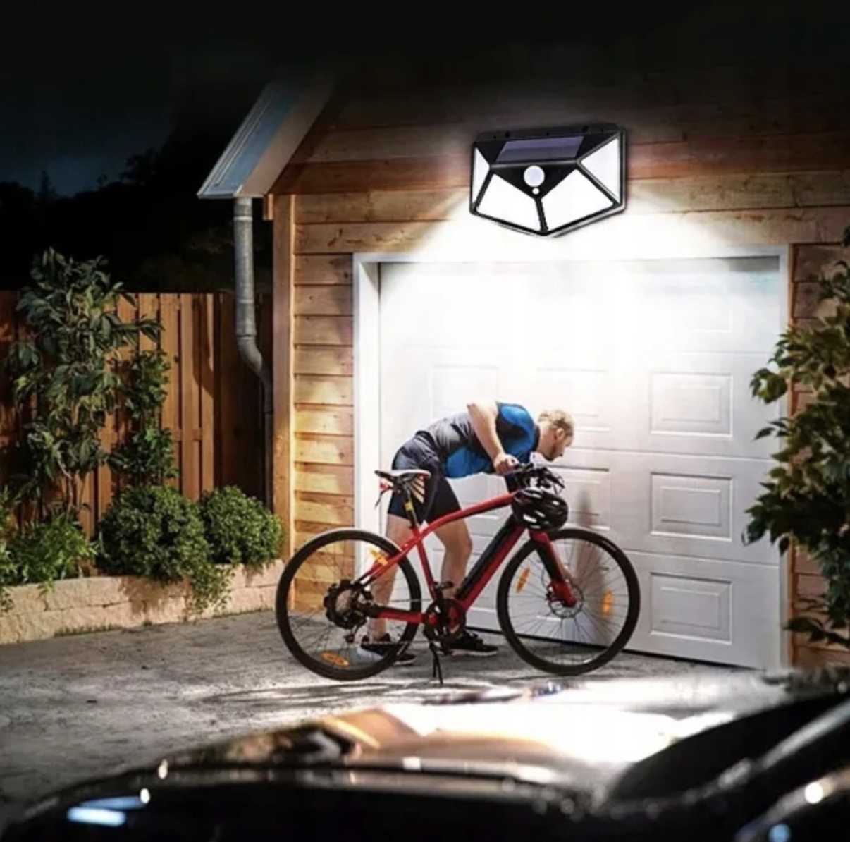 LAMPA SOLARNA LED 100 ULICZNA OGRODOWA ELEWACYJNA CZUJNIK RUCHU ZMIERZCHU Rodzaj gwintu zintegrowane źródło LED