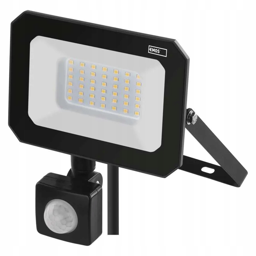 Led reflektor Simpo s pohybovým čidlem, 30 W, černý, neutrální bílá