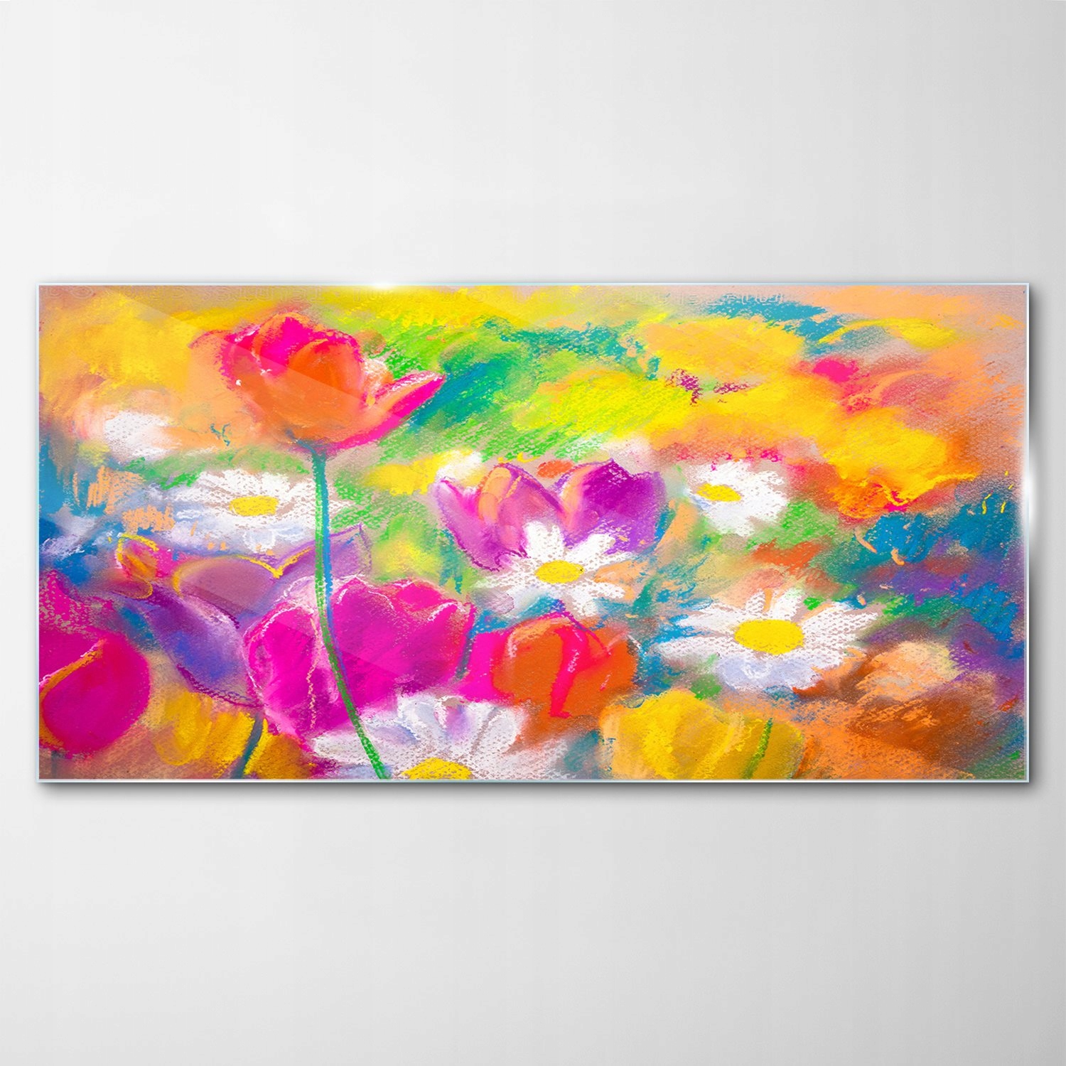 

Obraz na Szkle Dekor Kwiaty Pastele Sztuka 120x60