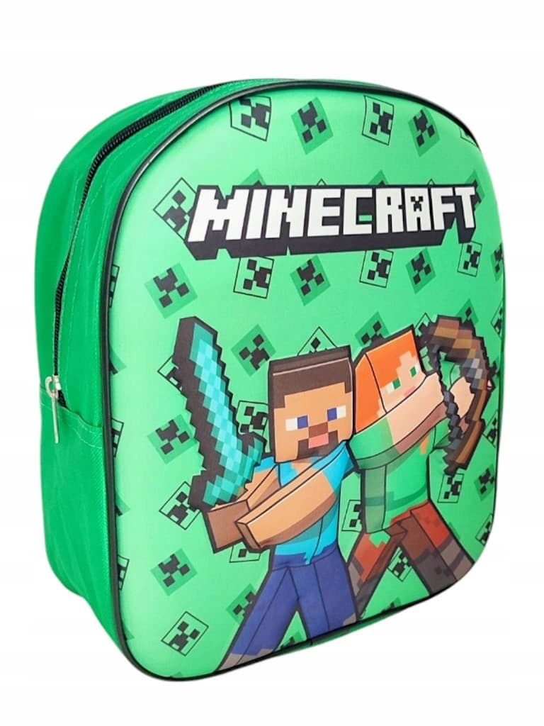 Plecak przedszkolny 3D Minecraft Steve Alex trójwymiarowy