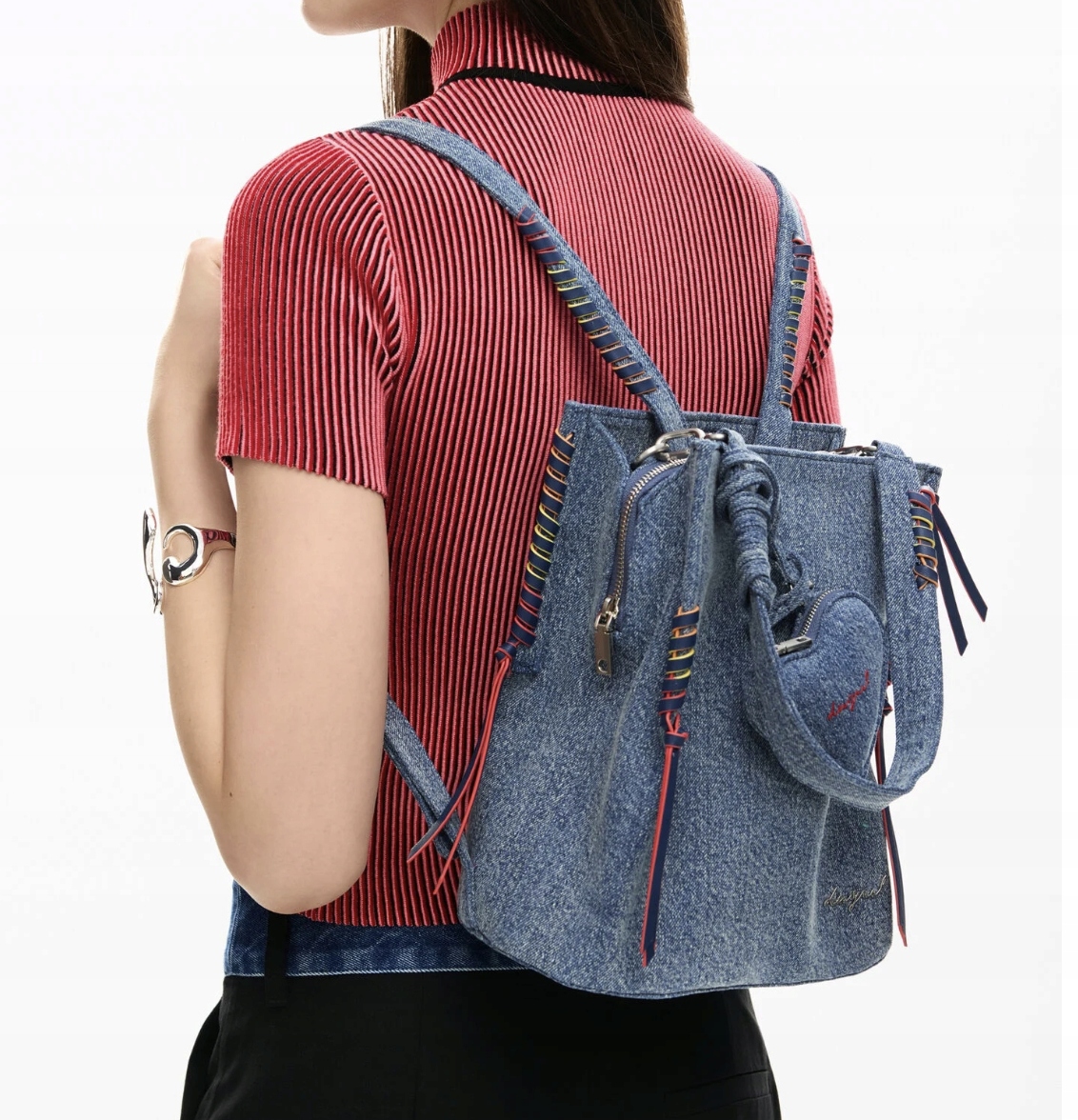 Desigual Jeans Plecak Damski Torio Denim Sumy Mini Soft 26SAKD08 +portfelik