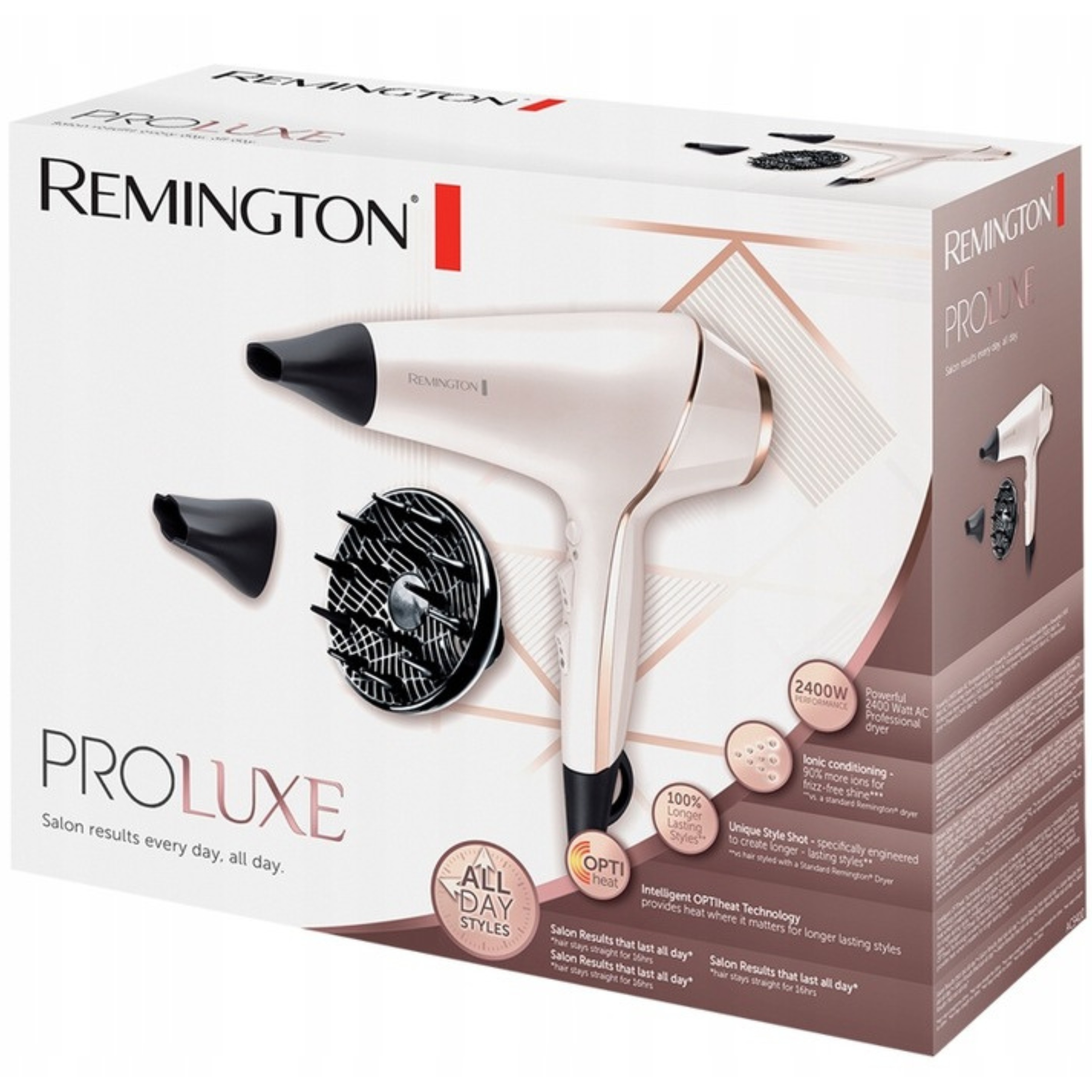 Ionizujúca Sušička Vlasov Remington ProLuxe Silná 2400 W Koncovky Turbo