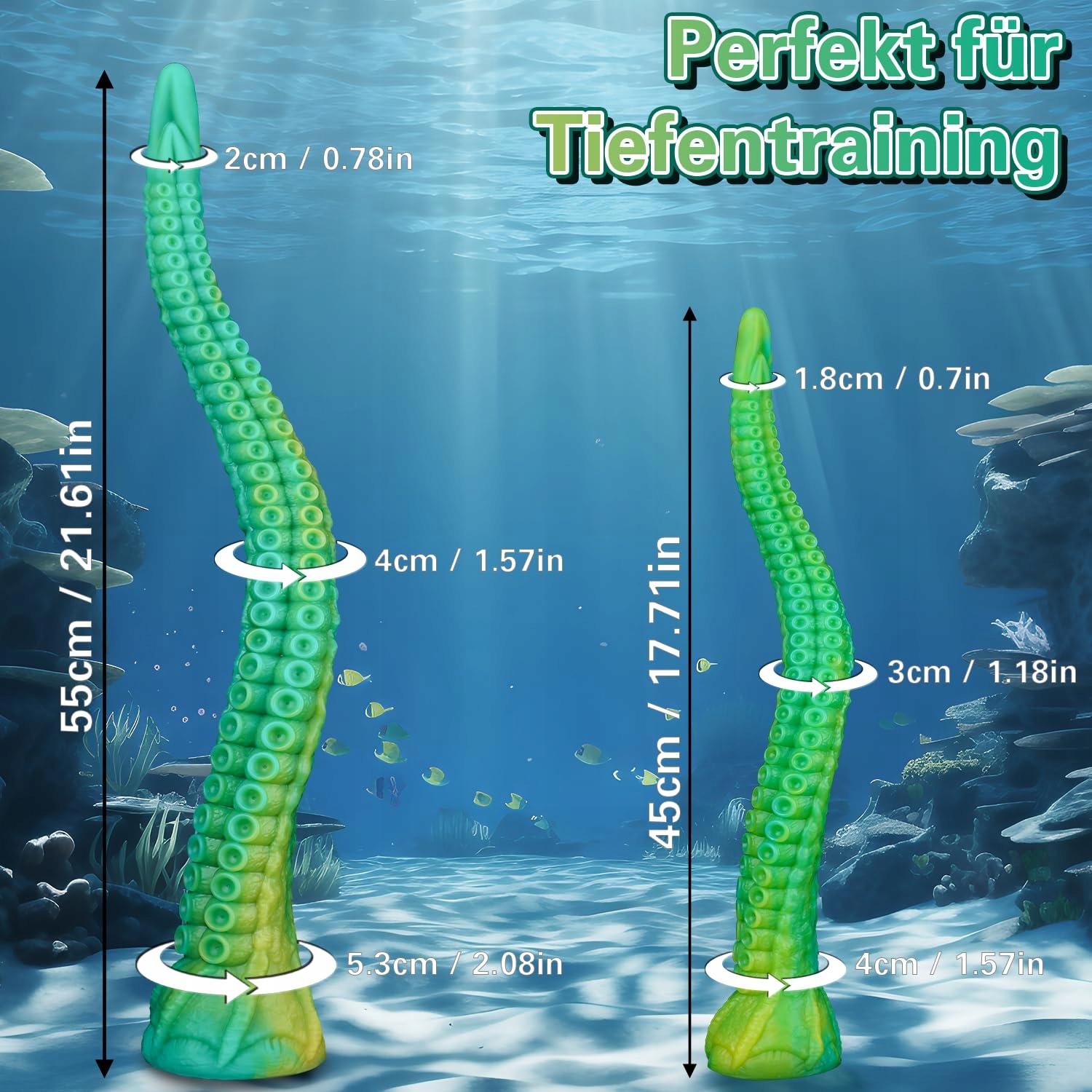 WAKELUST Dildo Silikon 40CM Ośmiornica Fantasy Z Przyssawką Realistyczny — miniatura 2