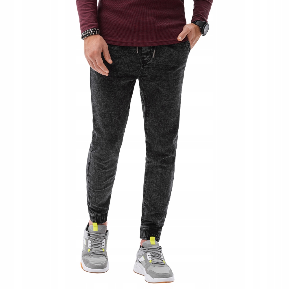 

Spodnie męskie jeansowe joggery P1027 czarne S