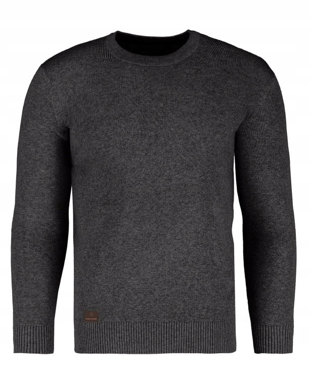 Grafitový pánský klasický bavlněný svetr Volcano S-rayan M