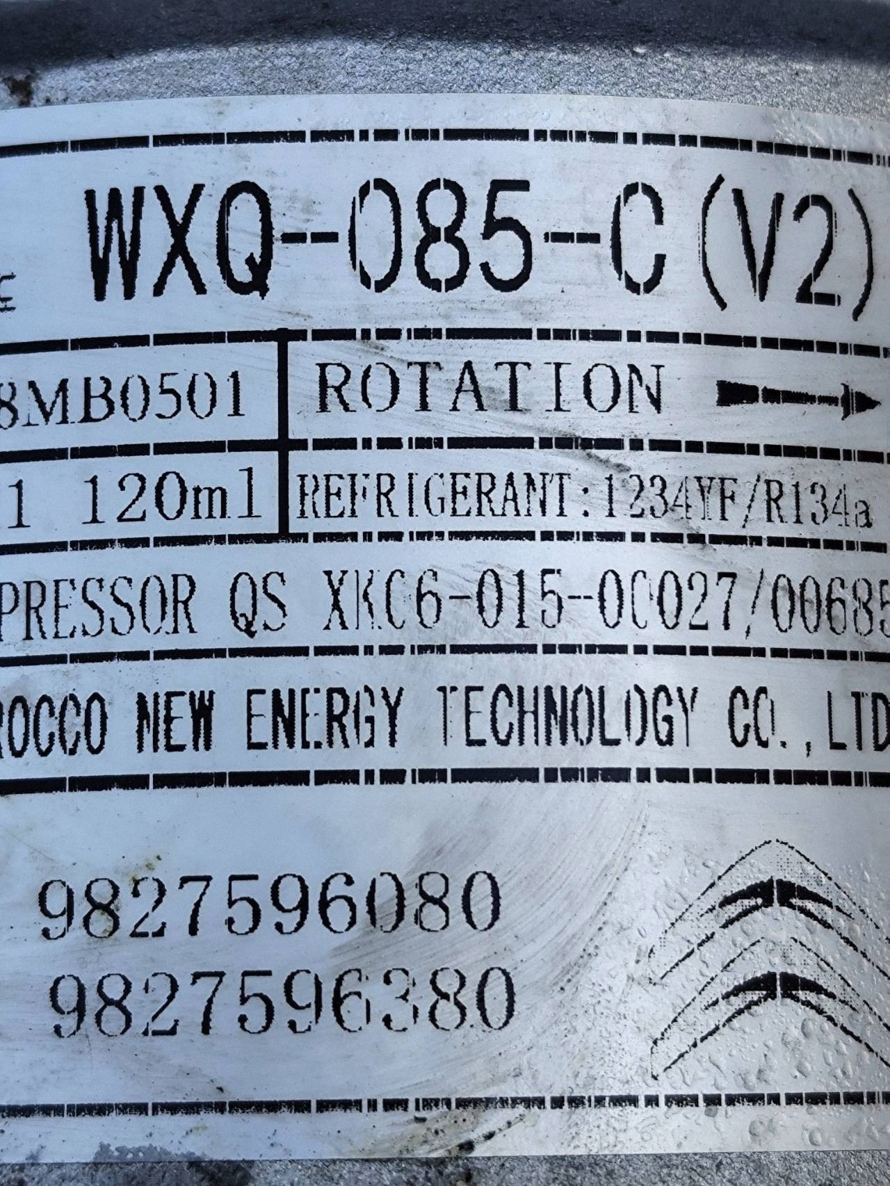 CITROEN C3 IV compressor; compressor of the air conditioning 9827596080