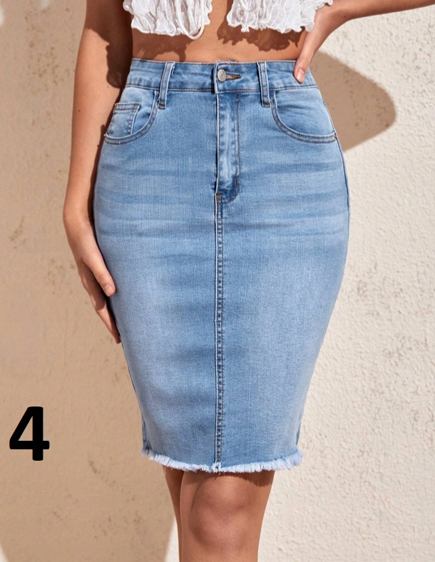 SPÓDNICA JEANSOWA BARDZO ELASTYCZNA WYGODNA JEANS DUŻO KOLORÓW S Model KM10