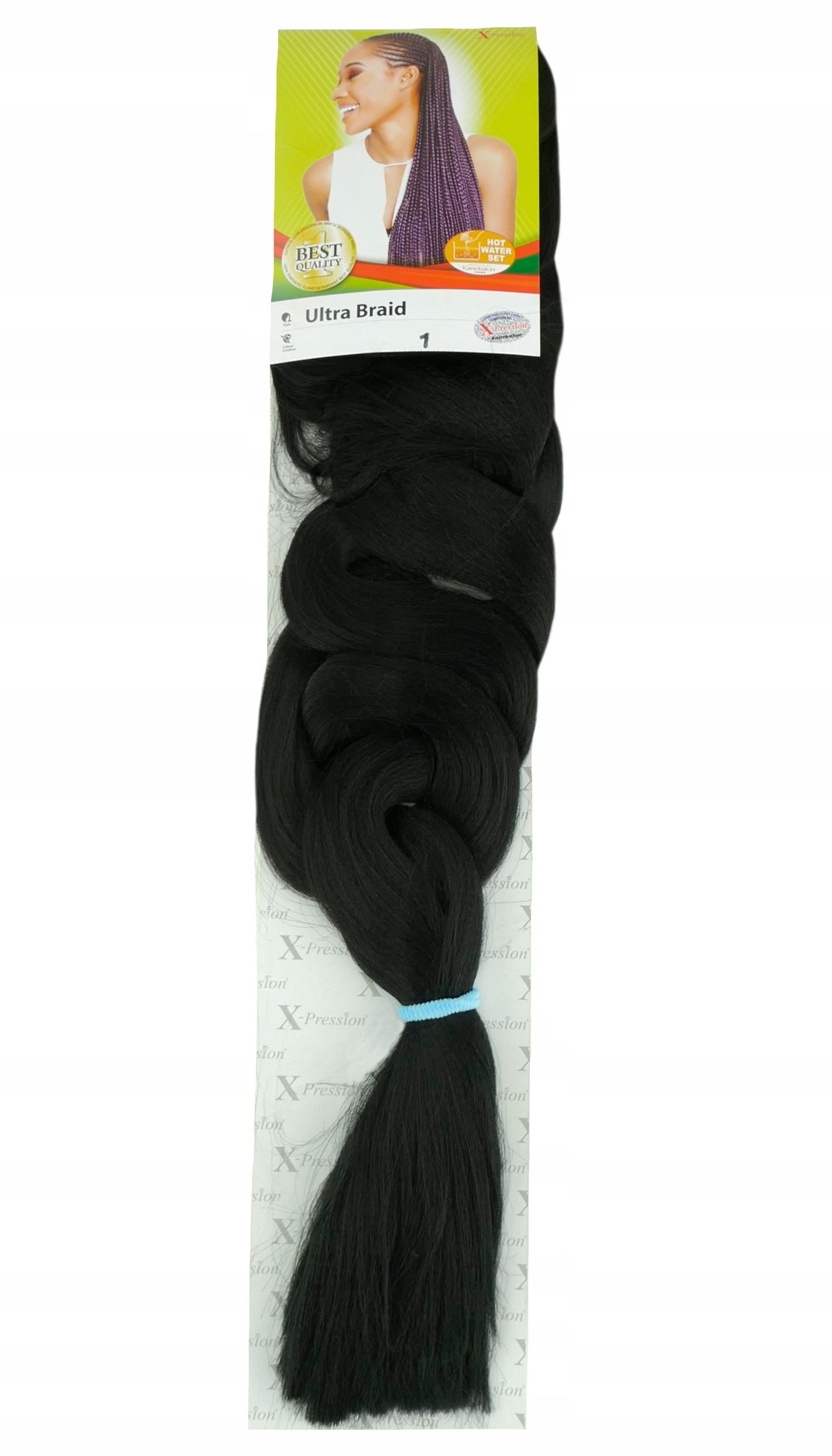 Włosy syntetyczne X-Pression Ultra Braid Czarny 1