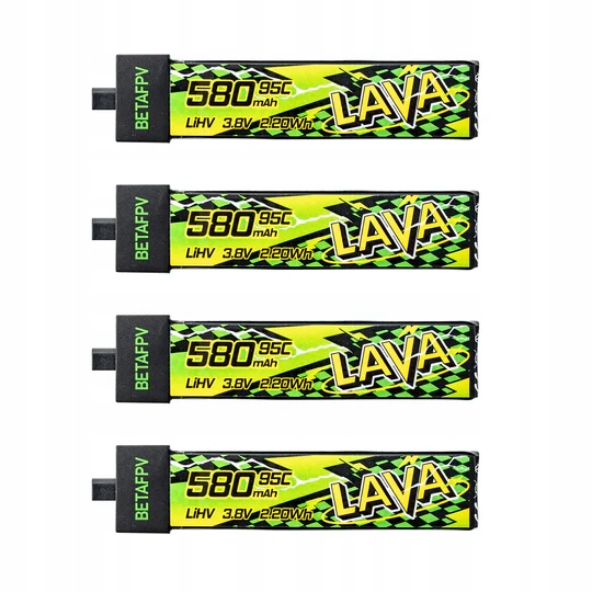 Akumulator Do Dron Betafpv Lava II 1S Battery 580MAH 95C (4SZT. BetaFPV