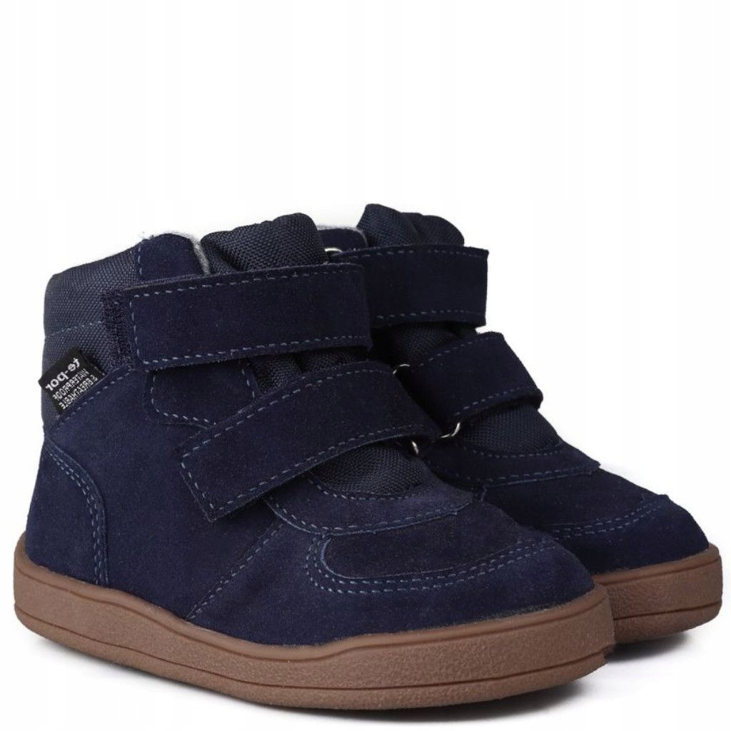 Mido 72-16 trzewiki dziecięce barefoot ocieplane z membraną Navy 26