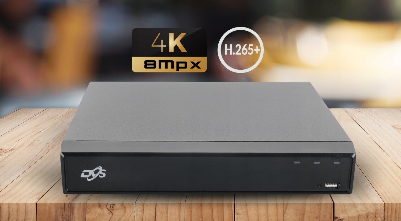 Rejestrator monitoringu IP z POE do 8Mpx ONVIF DVS Pojemność zainstalowanego dysku 0 TB