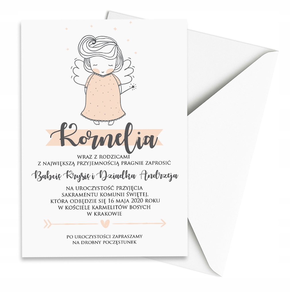 ZAPROSZENIA na I KOMUNIĘ ŚWIĘTĄ KREATOR komunia święta DIY