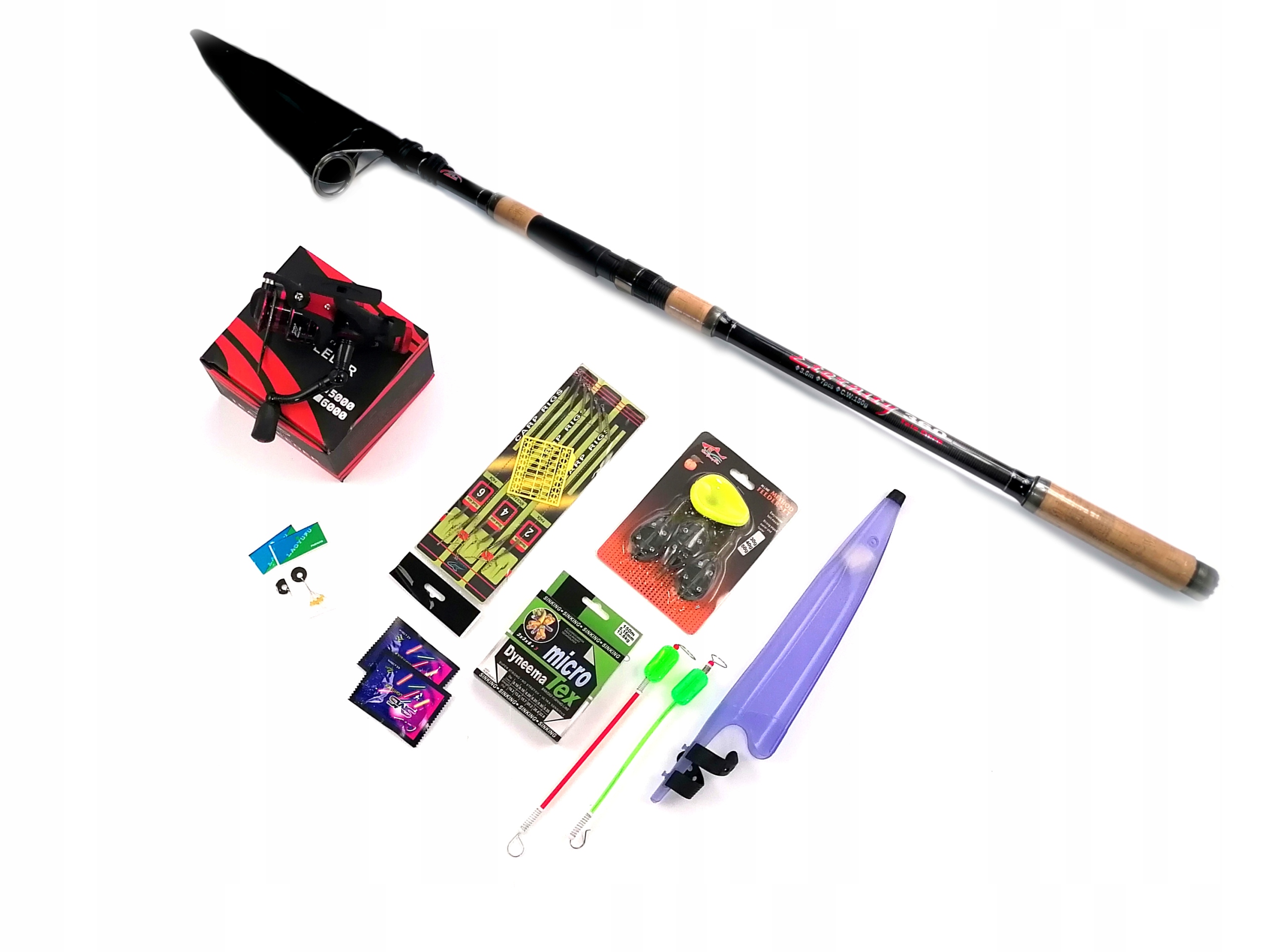 Rybářský set rybářský prut 330 Karpiový naviják volný chod Kapr feeder